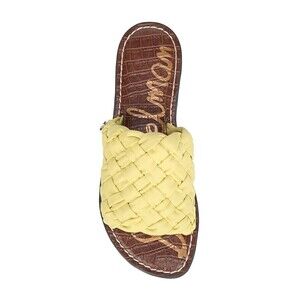 Sam Edelman Women's Griffin Woven Slide Sandals Size 7.5 Color Butter Yellow New